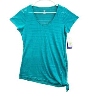 Gaiam Women's Shirt Size Small Blue Green Tie-down